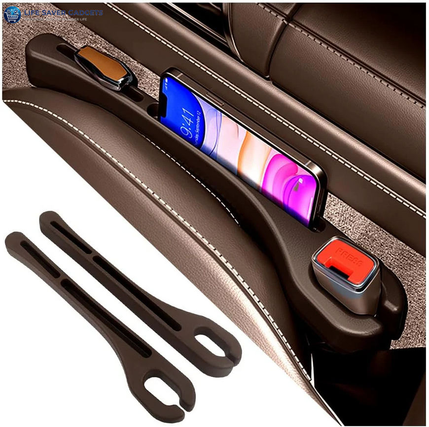Car Seat Gap Filler Organizer with Phone Holder 2PCS