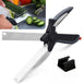 Kitchen Scissors For Food 2 In 1 Cutting Board Scissors & Knife With Locking Mechanism & Stainless Steel Blades