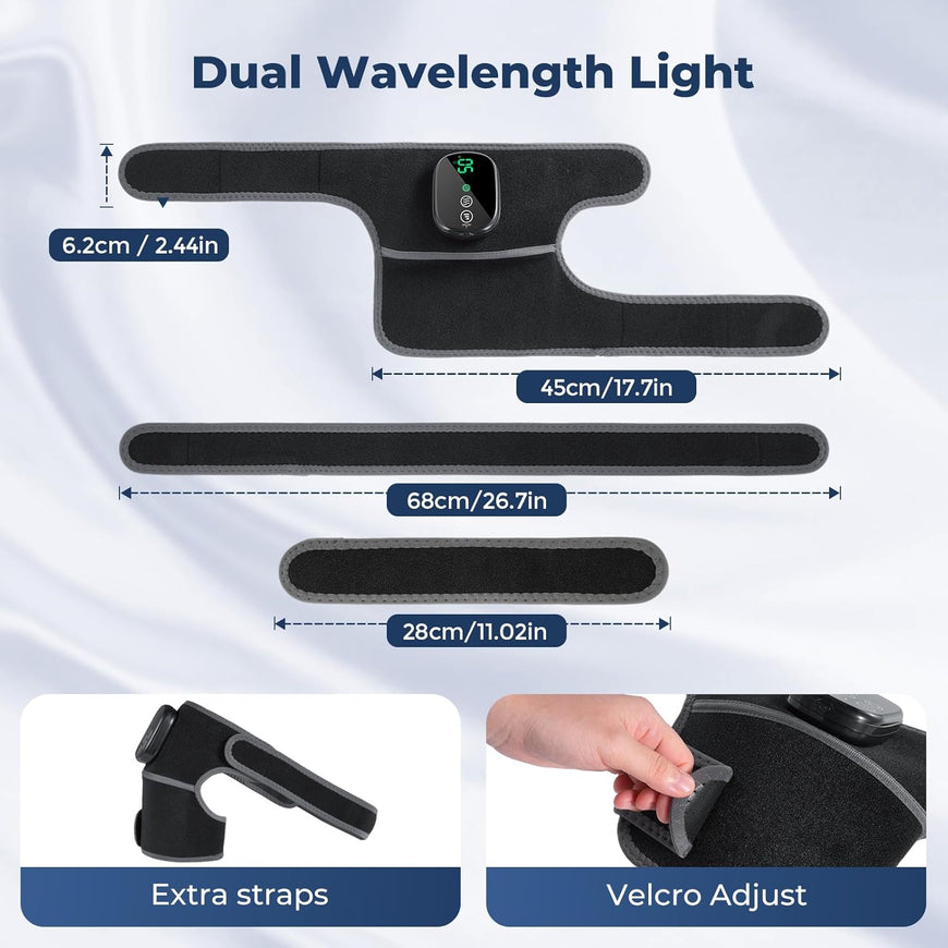 Cordless Heated Knee Massager, 3-In-1 Heating Pad with 3 Vibration and Heating Mode