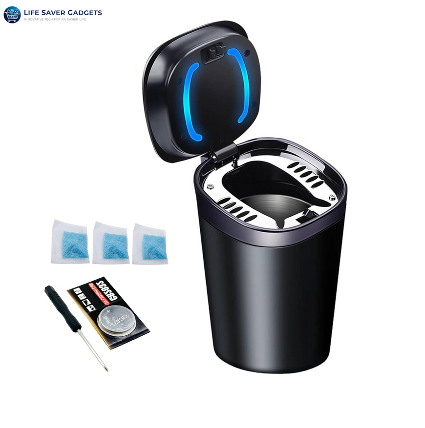 Car Ashtray with Lid Smell Proof, Smokeless Ashtray