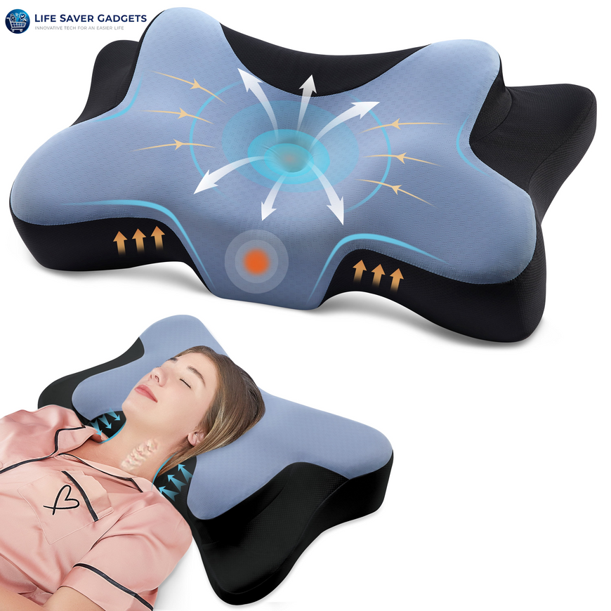 Cervical Pillow for Sleeping Memory Foam Neck Pain Relief