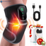 Cordless Heated Knee Massager, 3-In-1 Heating Pad with 3 Vibration and Heating Mode