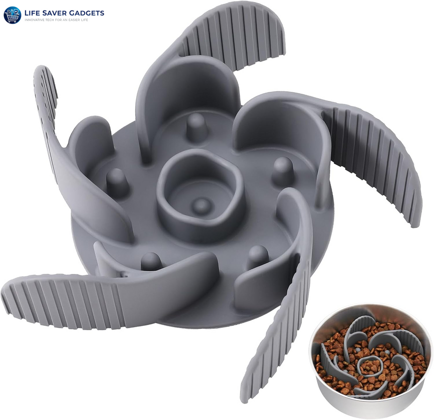 Cuttable Slow Feeder Dog Bowls Insert with Suction Cups for Medium & Large Dogs