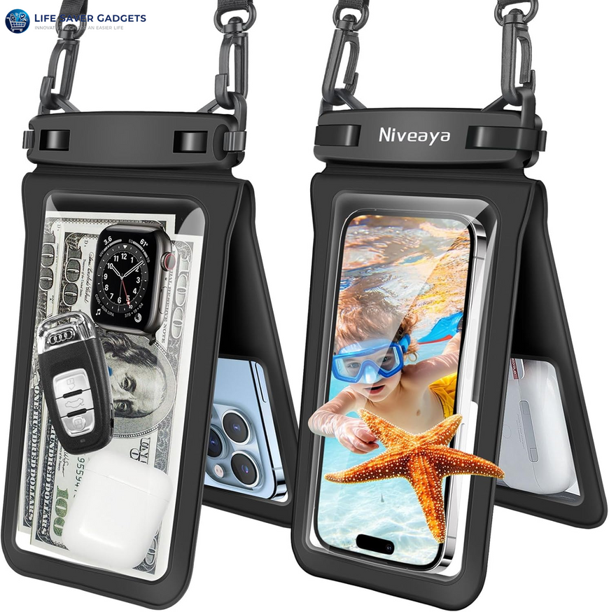 Double Space Waterproof Phone Pouch  - Phone Case Dry Bag for Travel Essentials