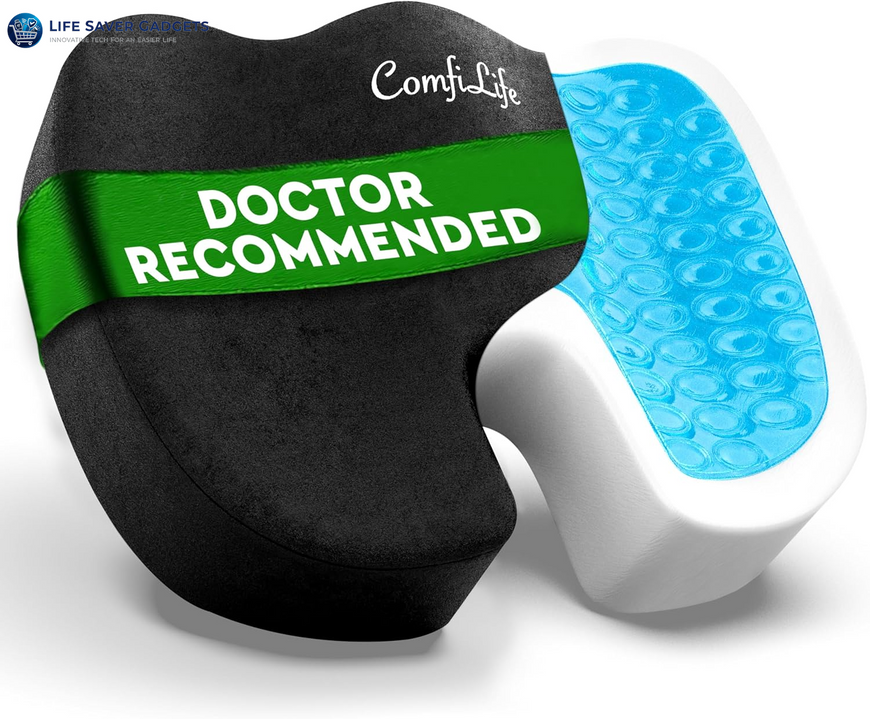 Premium Gel & Memory Foam Seat Cushion – Doctor Recommended Office Chair Cushion