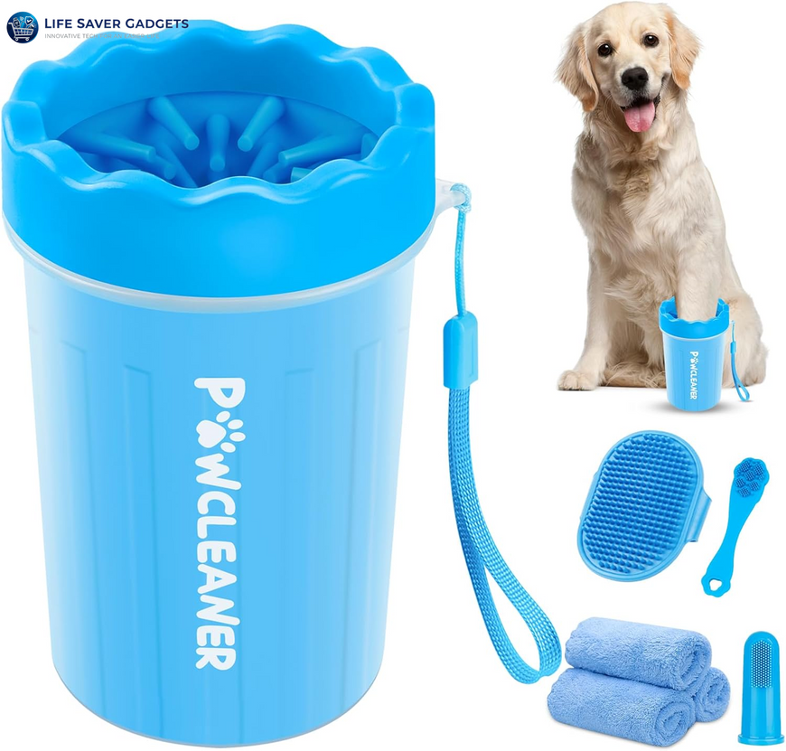 Professional 7 in 1 Dog Paw Cleaner for Dogs & Cats