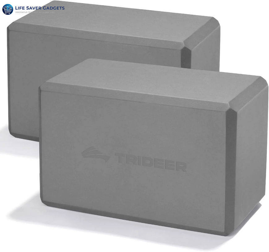 Yoga Blocks 2 Pack, Soft Non-Slip Foam Blocks For Pilates