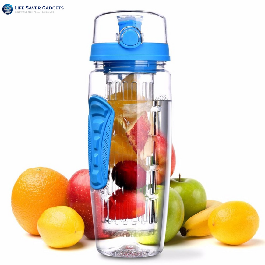 32oz Fruit Infuser Water Bottle - BPA Free Leakproof Sports Bottle