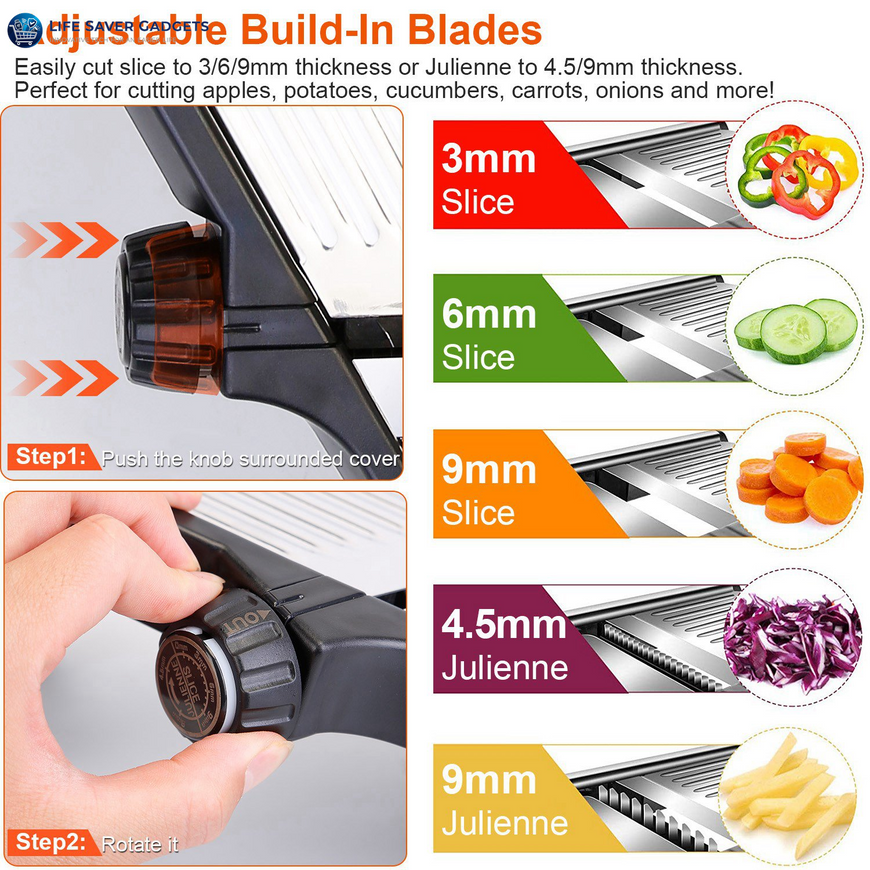 Stainless Steel Food and Vegetable Slicer Fruit Chopper