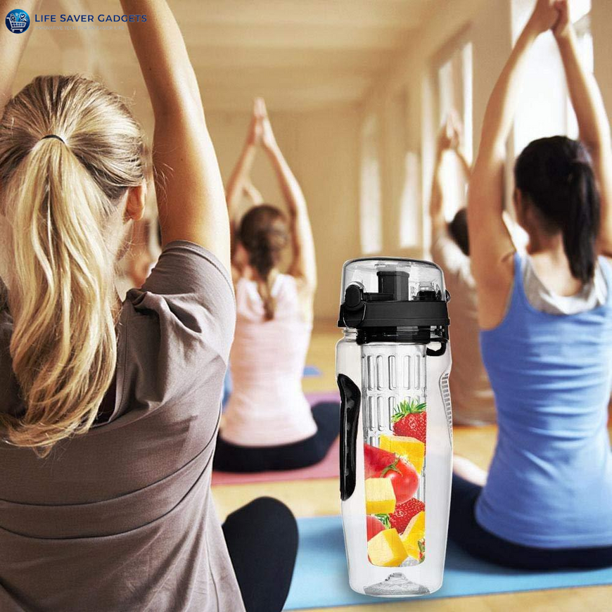 32oz Fruit Infuser Water Bottle - BPA Free Leakproof Sports Bottle