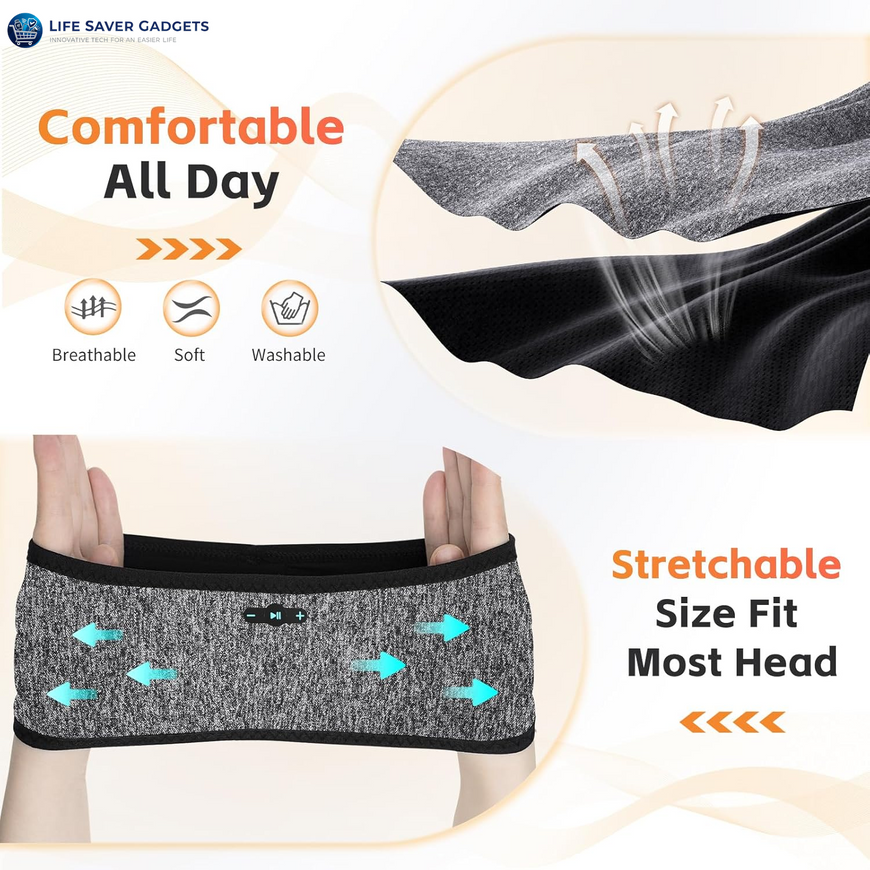 Sleep Headphones Bluetooth 6.0 Headband