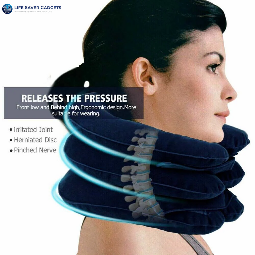 Cervical Neck Traction Device Collar Brace Support Pain Relief Stretcher Therapy
