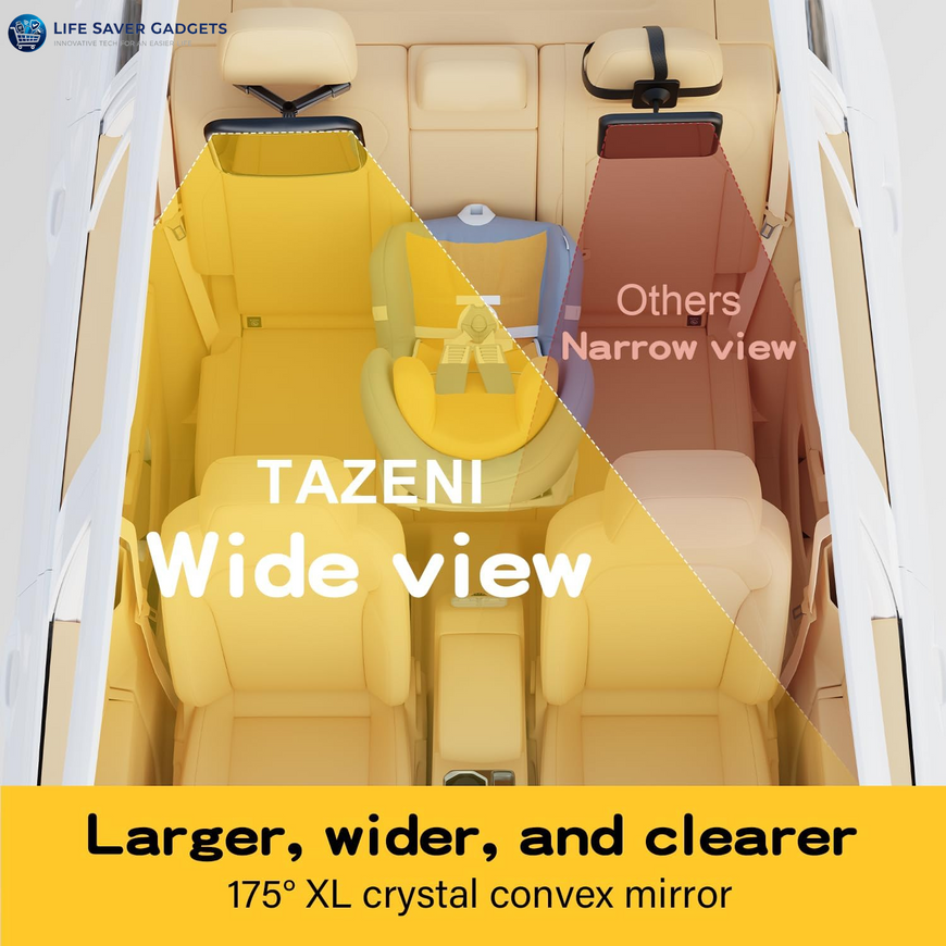 Baby Car Mirror for Baby Hook Clip Design Never Shake Baby Mirror for Car Seat 