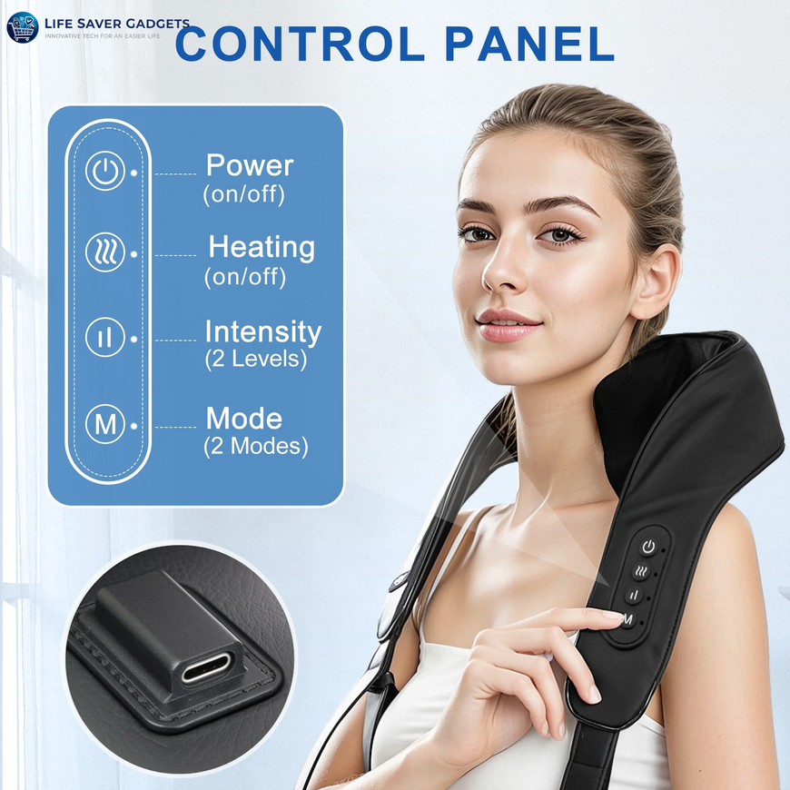 Shiatsu Neck and Shoulder Massager with Heat