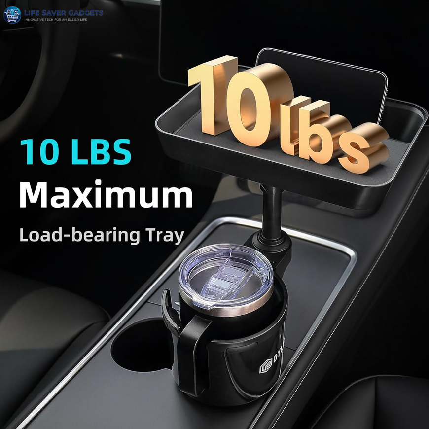 Car Cup Holder Tray, Cup Holder Expander Adapter for Car, 9.5”