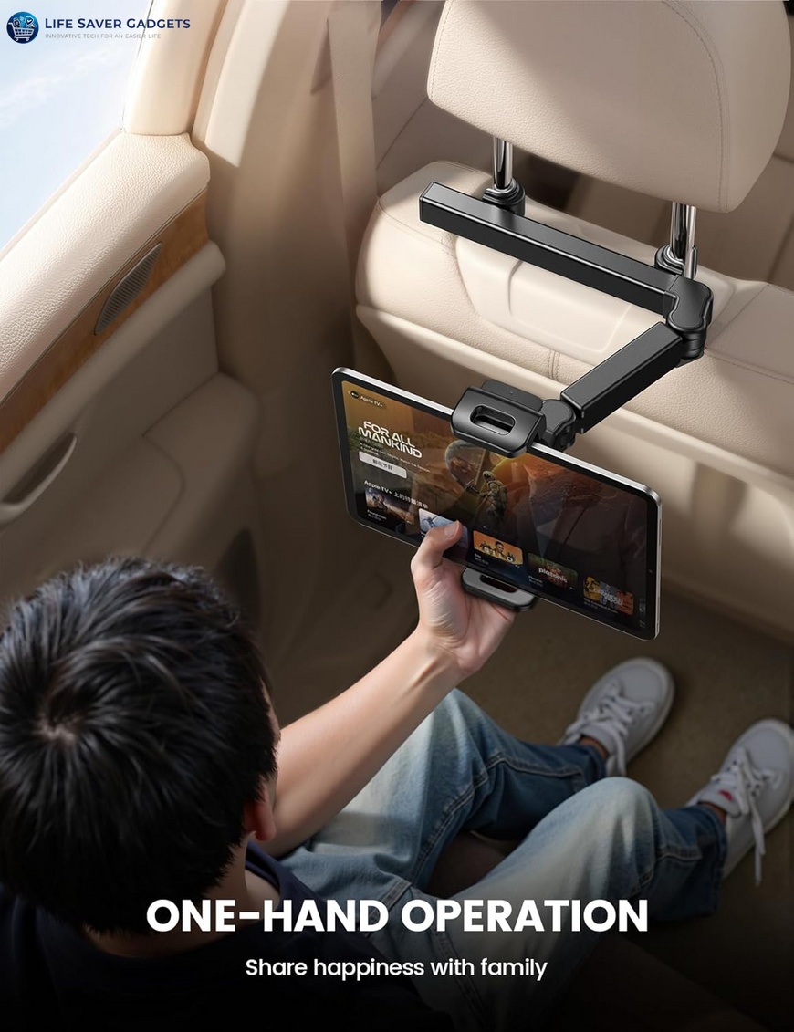 Car Tablet Holder - [3 in 1 Extension Arm] Adjustable