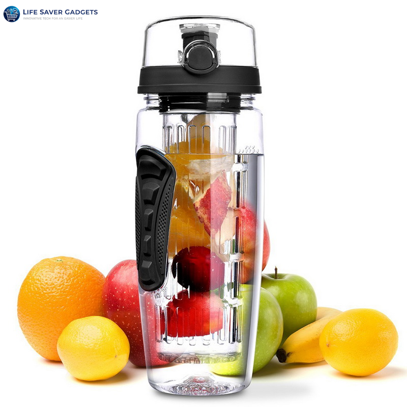 32oz Fruit Infuser Water Bottle - BPA Free Leakproof Sports Bottle