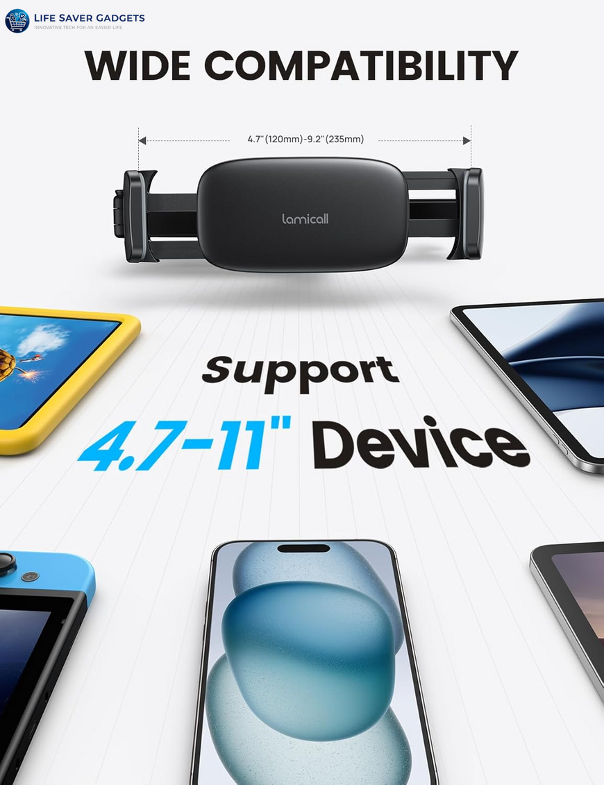 Car Tablet Holder - [3 in 1 Extension Arm] Adjustable