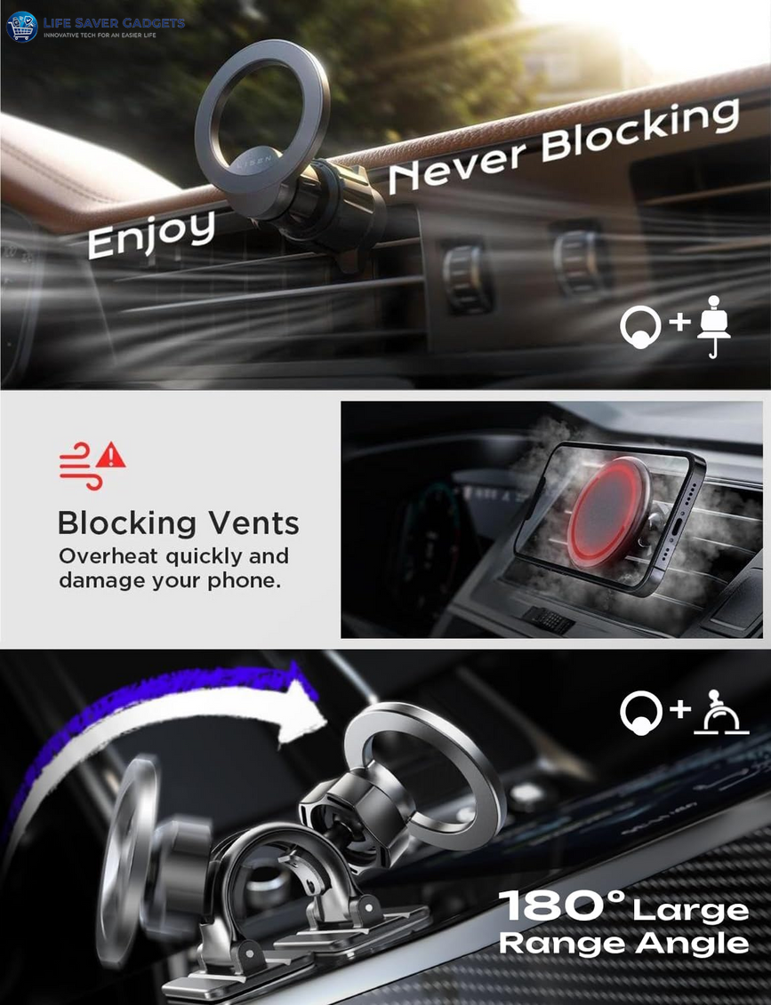 Magnetic MagSafe Car Mount Ultra Strong Phone Holder For Air Vent