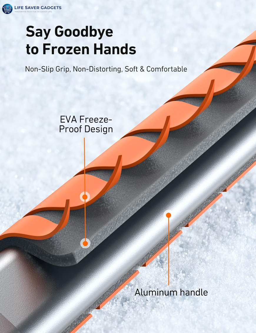 Lightweight Snow Shovel for Driveway, Extendable Snow Shovel 