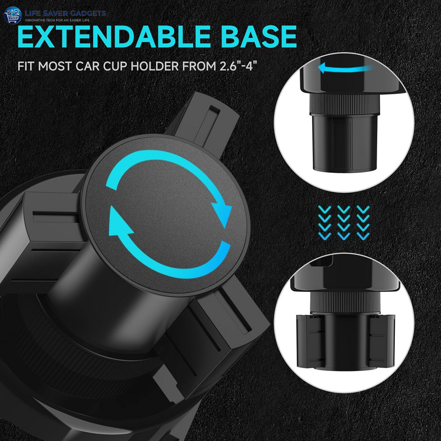 Car Cup Holder Tray, Cup Holder Expander Adapter for Car, 9.5”