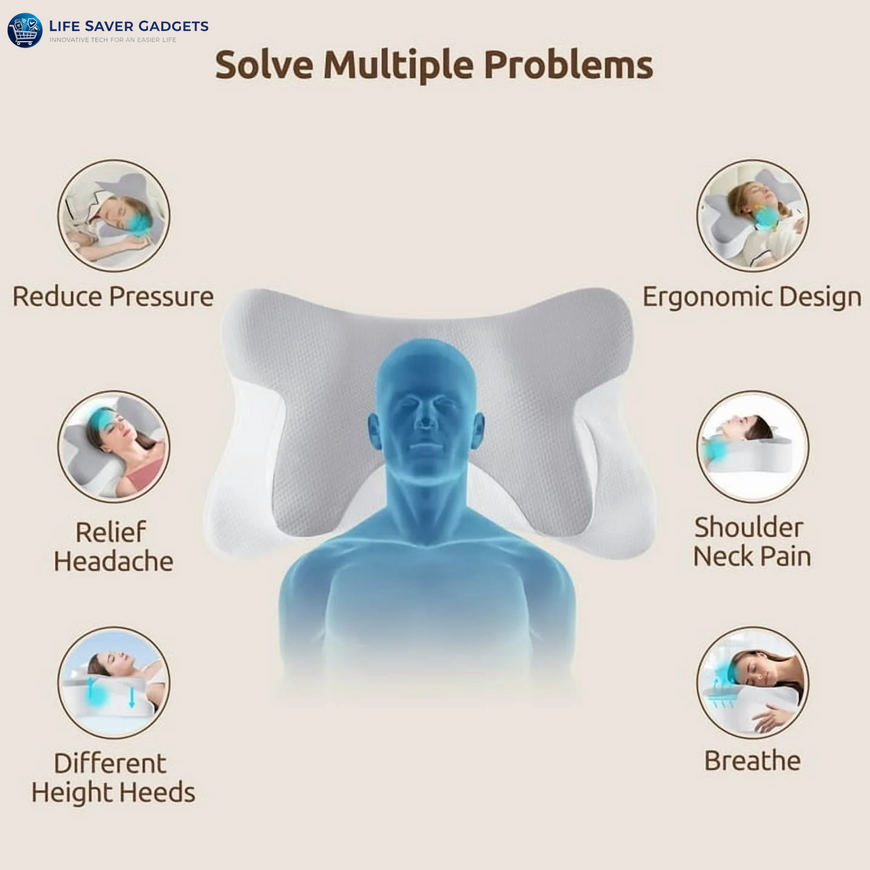 Cervical Pillow for Sleeping Memory Foam Neck Pain Relief