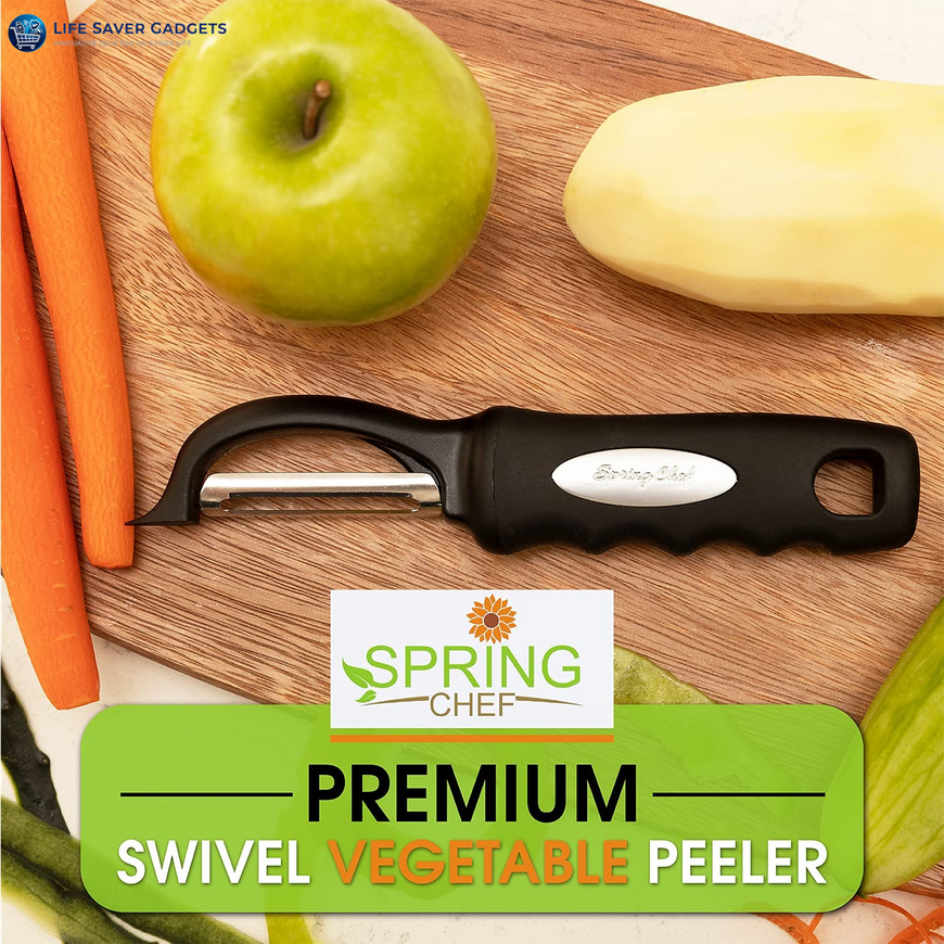 Premium Swivel Vegetable Peeler, Soft Grip Handle and Ultra Sharp Stainless Steel Blades