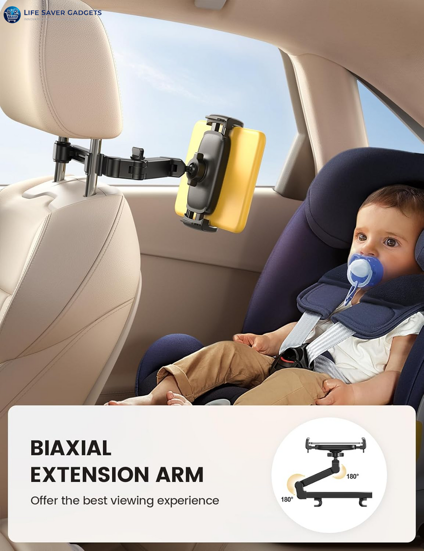 Car Tablet Holder - [3 in 1 Extension Arm] Adjustable