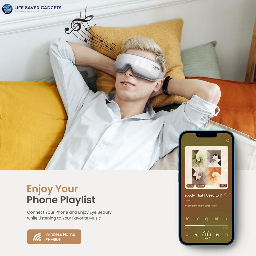 Heated Eye Massager with Air Compression