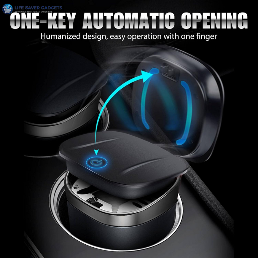 Car Ashtray with Lid Smell Proof, Smokeless Ashtray