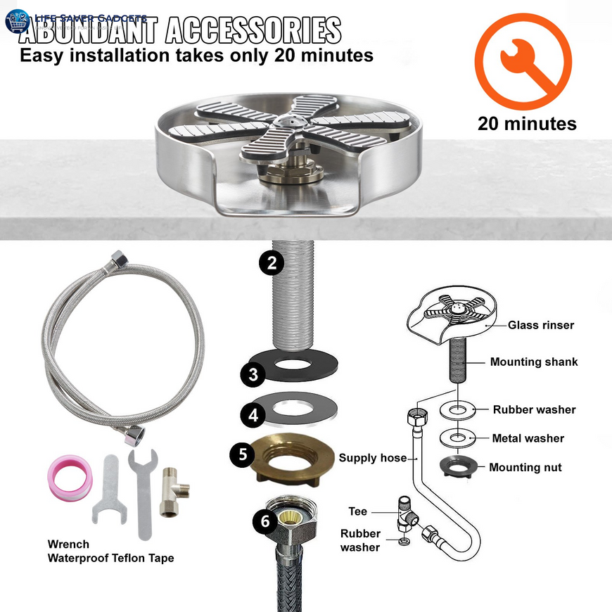 Cup Washer With Sink Home Bar Counter