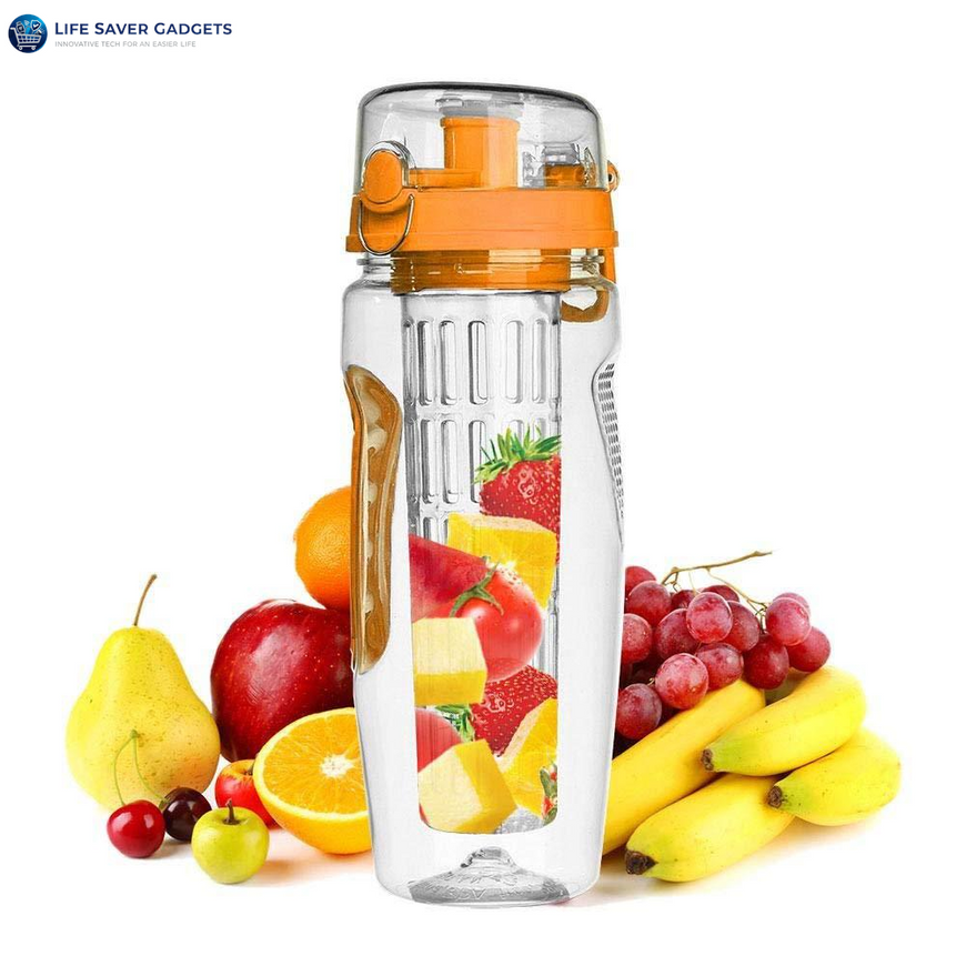 32oz Fruit Infuser Water Bottle - BPA Free Leakproof Sports Bottle