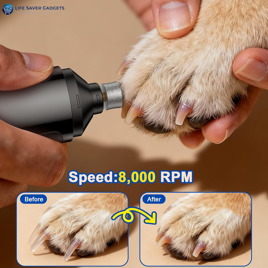 Dog Nail Grinder, Pet Nail Trimmers for Large Dogs, Medium, Small Dogs Cats Pets
