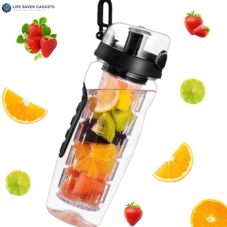 32oz Fruit Infuser Water Bottle - BPA Free Leakproof Sports Bottle