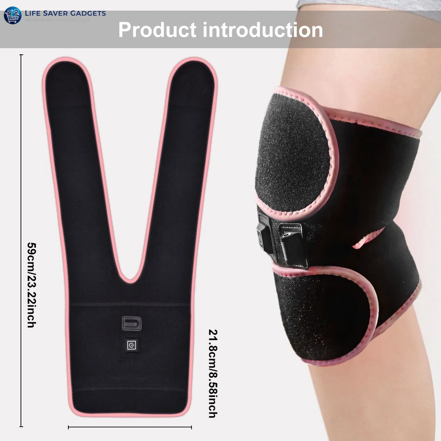 Heated Knee Brace for Arthritis Pain Relief, 3 Adjustable Temperature, Knee Massager with Hea