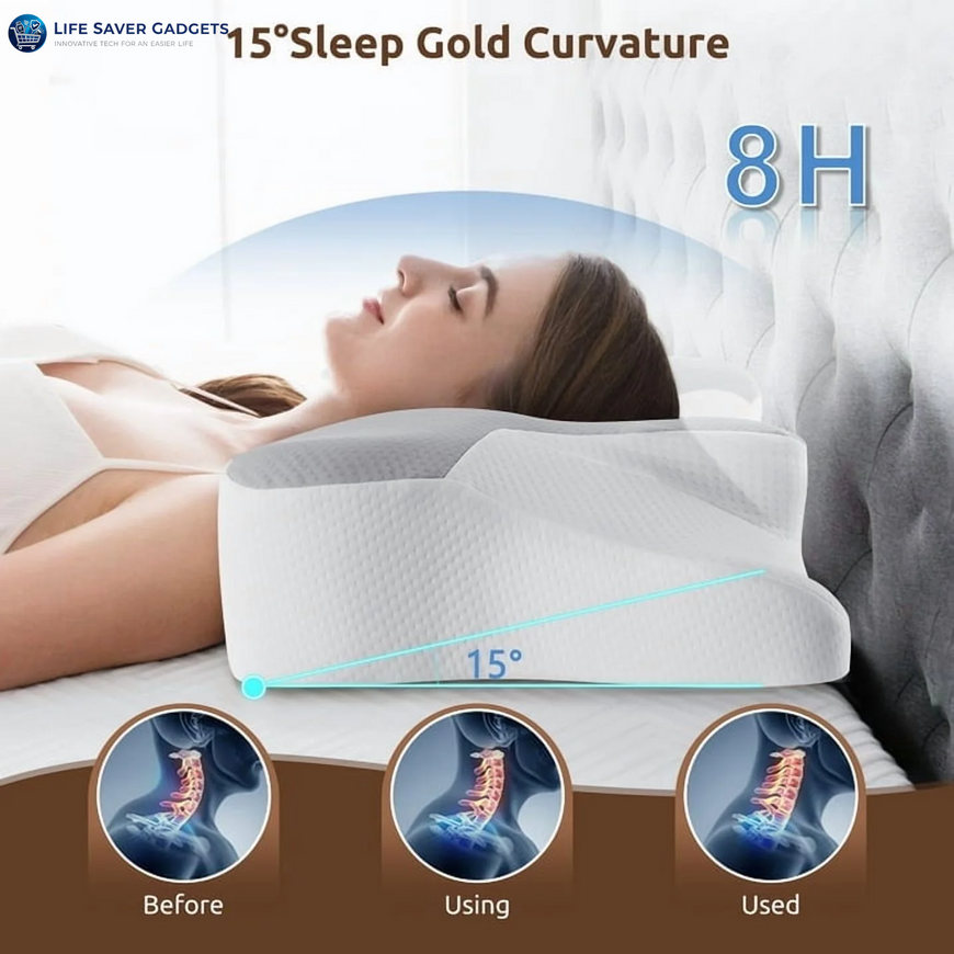 Cervical Pillow for Sleeping Memory Foam Neck Pain Relief