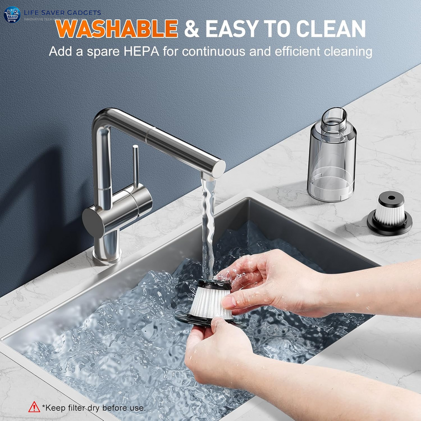 Handheld Car Vacuum Cleaner, 11000PA Vacuum Cleaner & Air Duster, 120W High Power