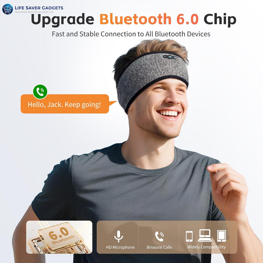 Sleep Headphones Bluetooth 6.0 Headband