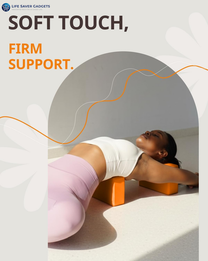 Yoga Blocks 2 Pack, Soft Non-Slip Foam Blocks For Pilates