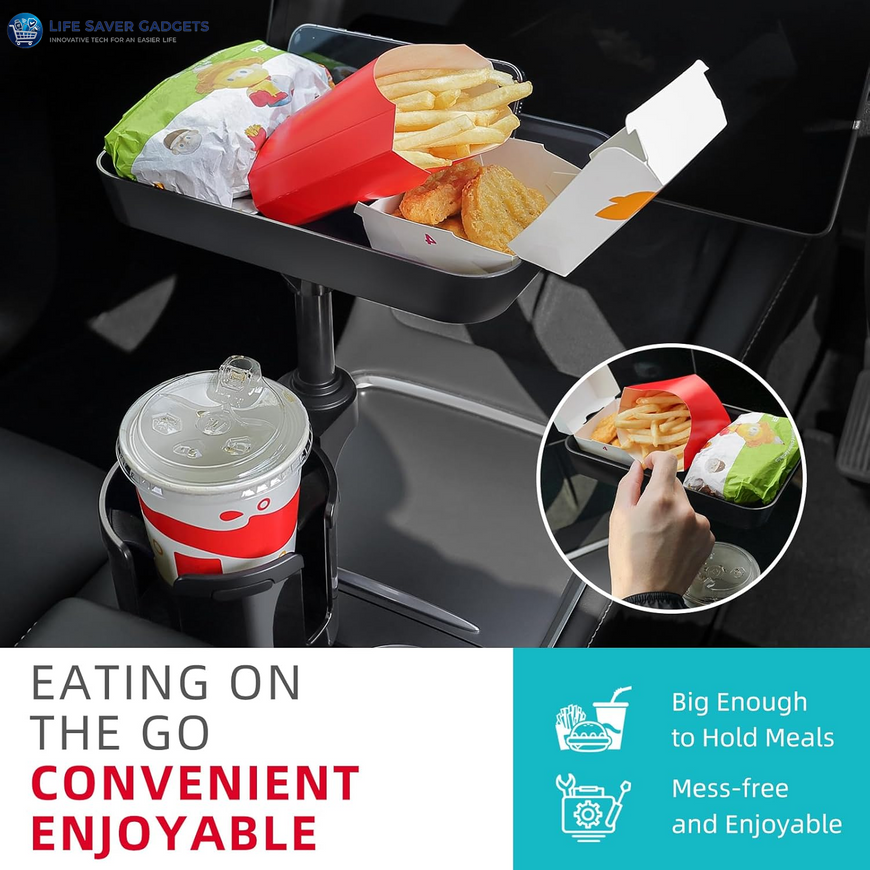 Car Cup Holder Tray, Cup Holder Expander Adapter for Car, 9.5”