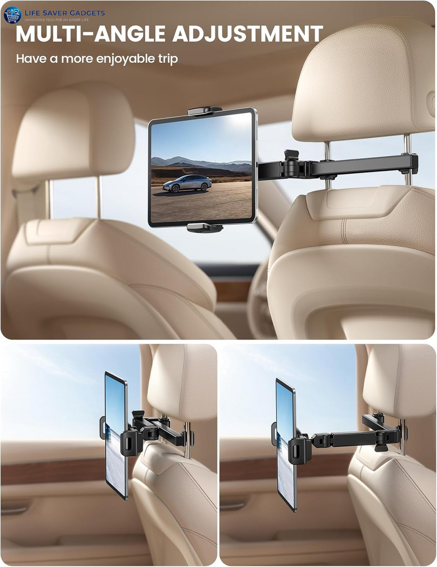 Car Tablet Holder - [3 in 1 Extension Arm] Adjustable