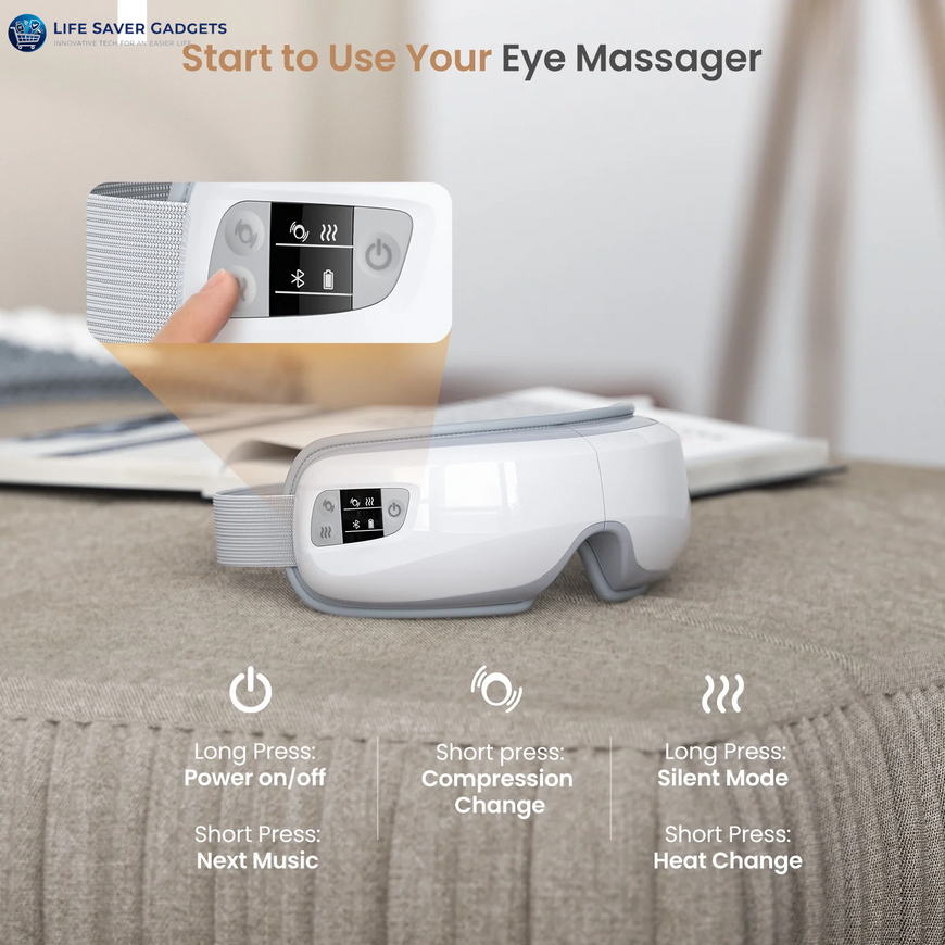 Heated Eye Massager with Air Compression