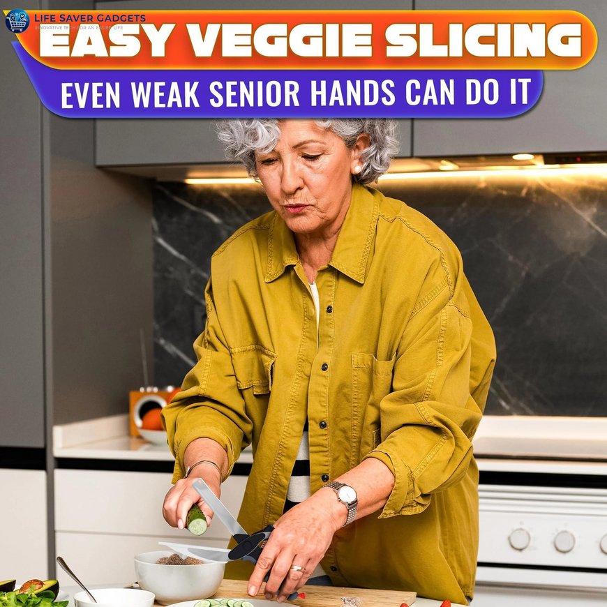 Kitchen Scissors For Food 2 In 1 Cutting Board Scissors & Knife With Locking Mechanism & Stainless Steel Blades