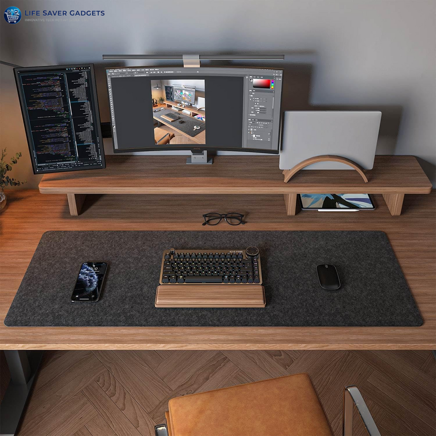 Felt Desk Mat | Computer Mat for Desk(36X12Inches)