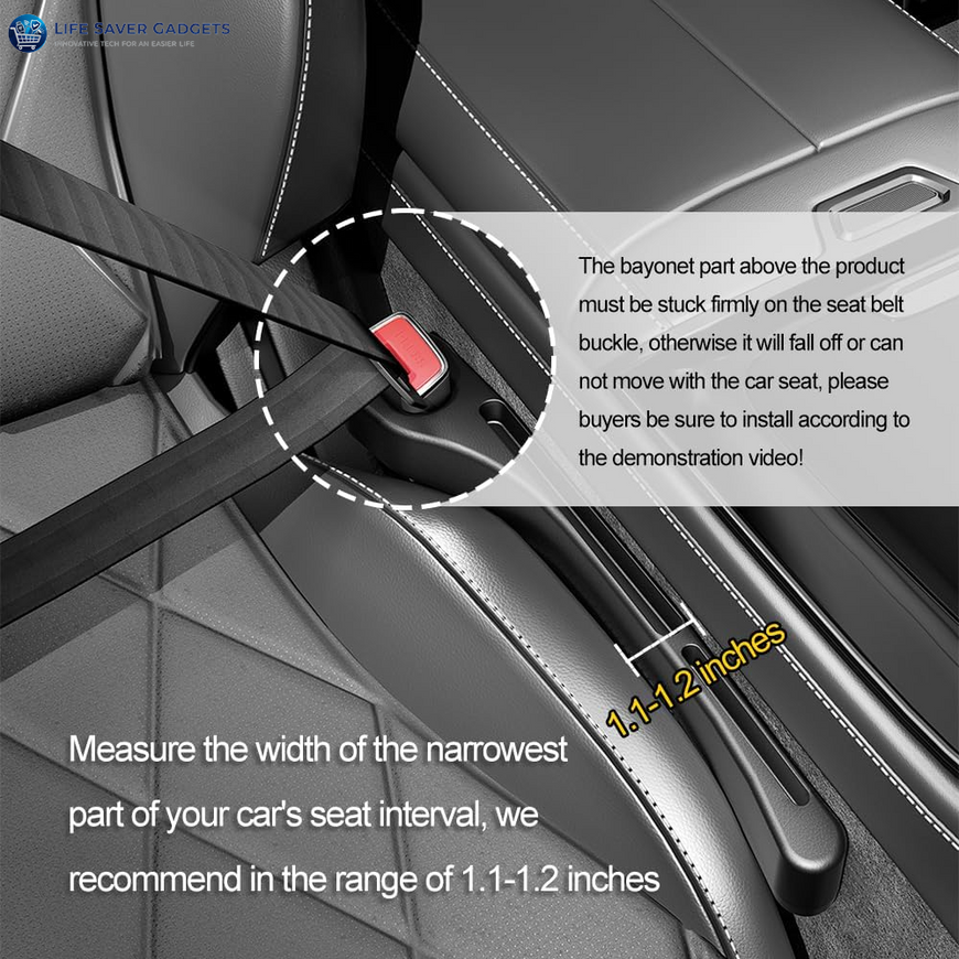 2PCS Car Seat Gap Filler Organizer with Phone Holder,[Upgrade Version] Car Seat Gap Organizer for Prevent Falling,Essential Car Accessories Car Side Seat Gap Filler (Red)