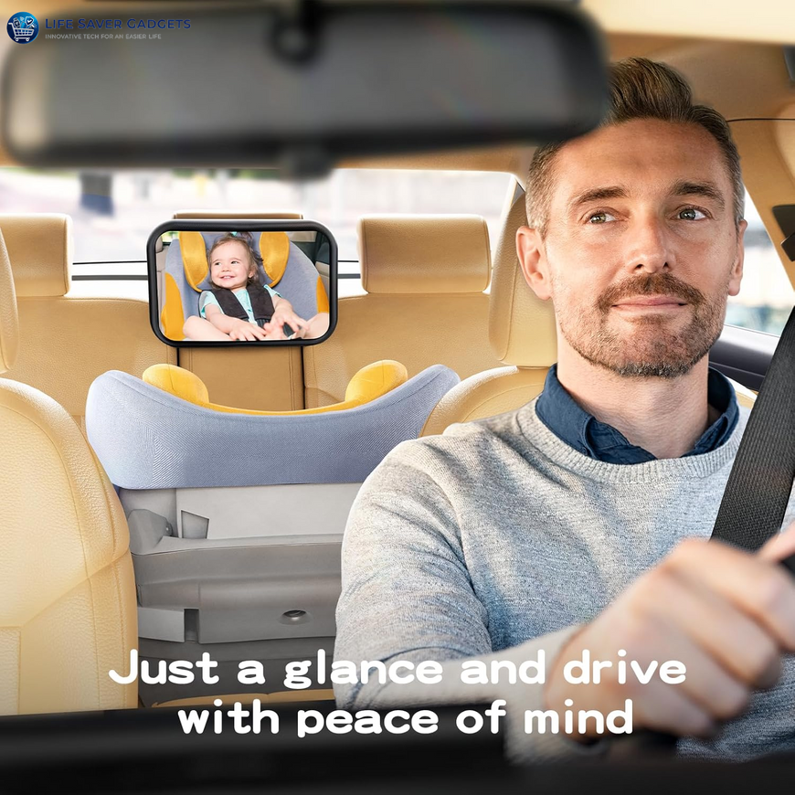 Baby Car Mirror for Baby Hook Clip Design Never Shake Baby Mirror for Car Seat 